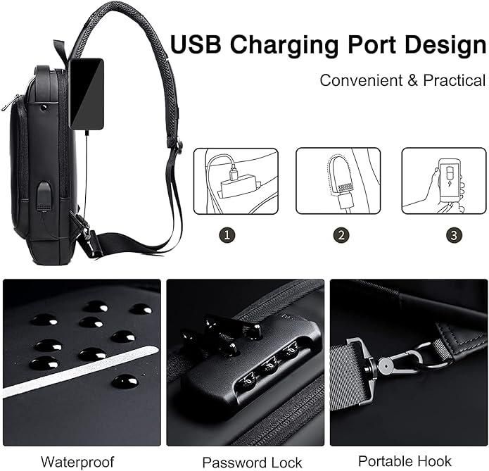 Sleek Anti-Theft Sling Bag